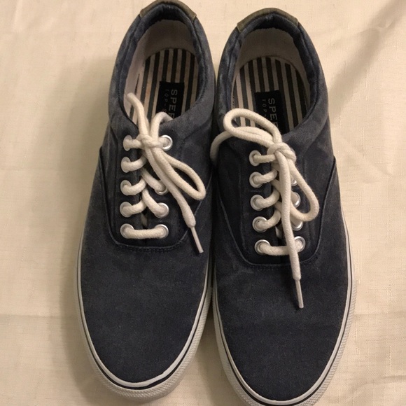 Sperry Other - Sperry Blue and Grey Canvas Sneakers SZ 11 M